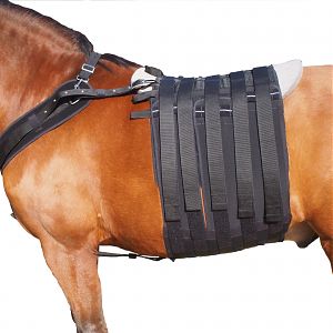 angelegte Bauchkompressionsbandage freigestellt